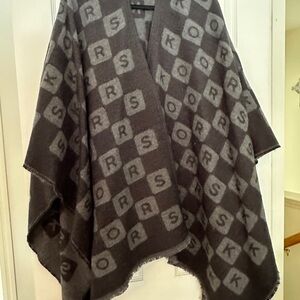 Michael Kors Dark Gray Knit Poncho- OS